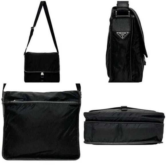 PRADA Black Leather Saffiano Shoulder Bag - Picture 3 of 11